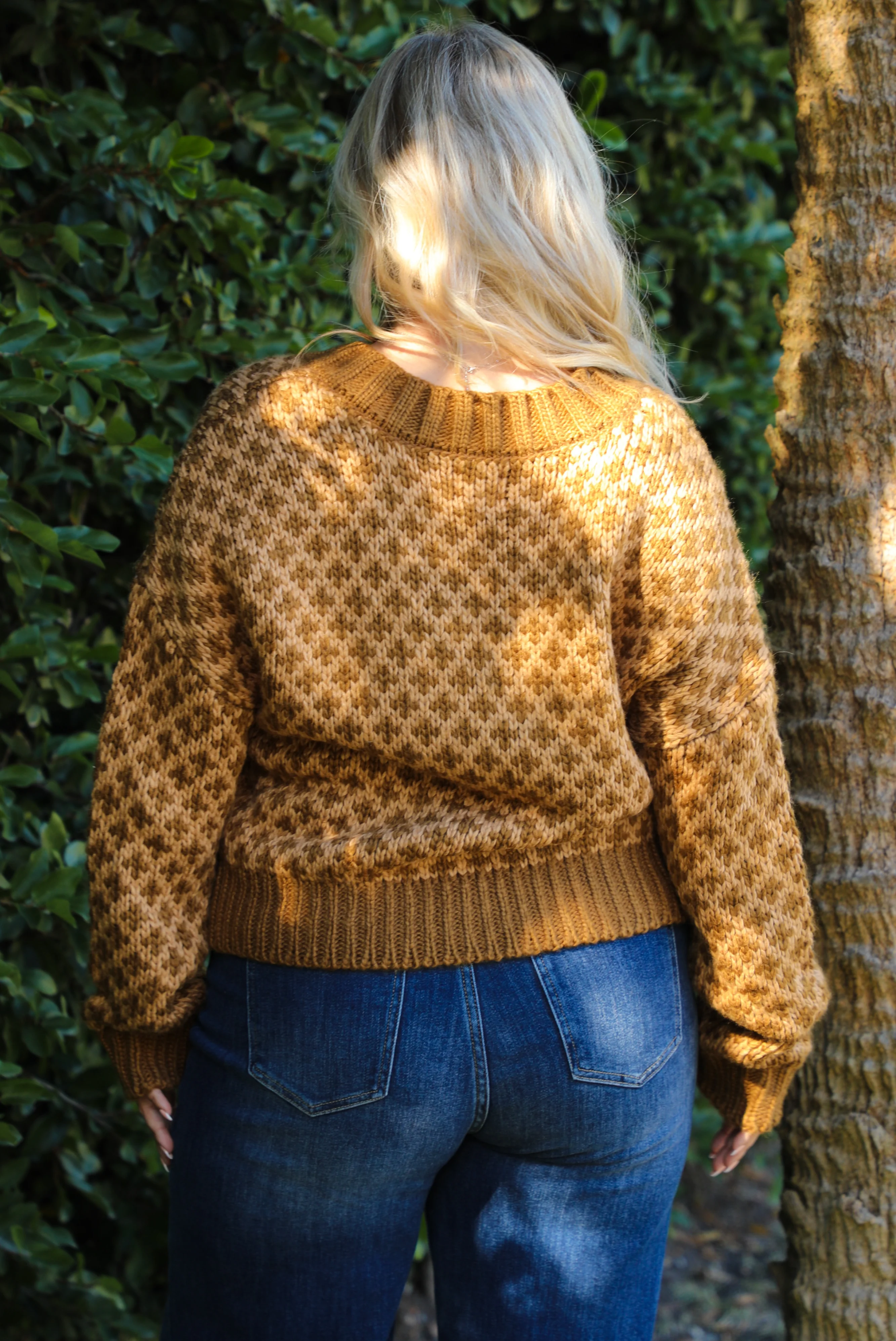 Here & There Sweater: Brown/Tan - Image 3