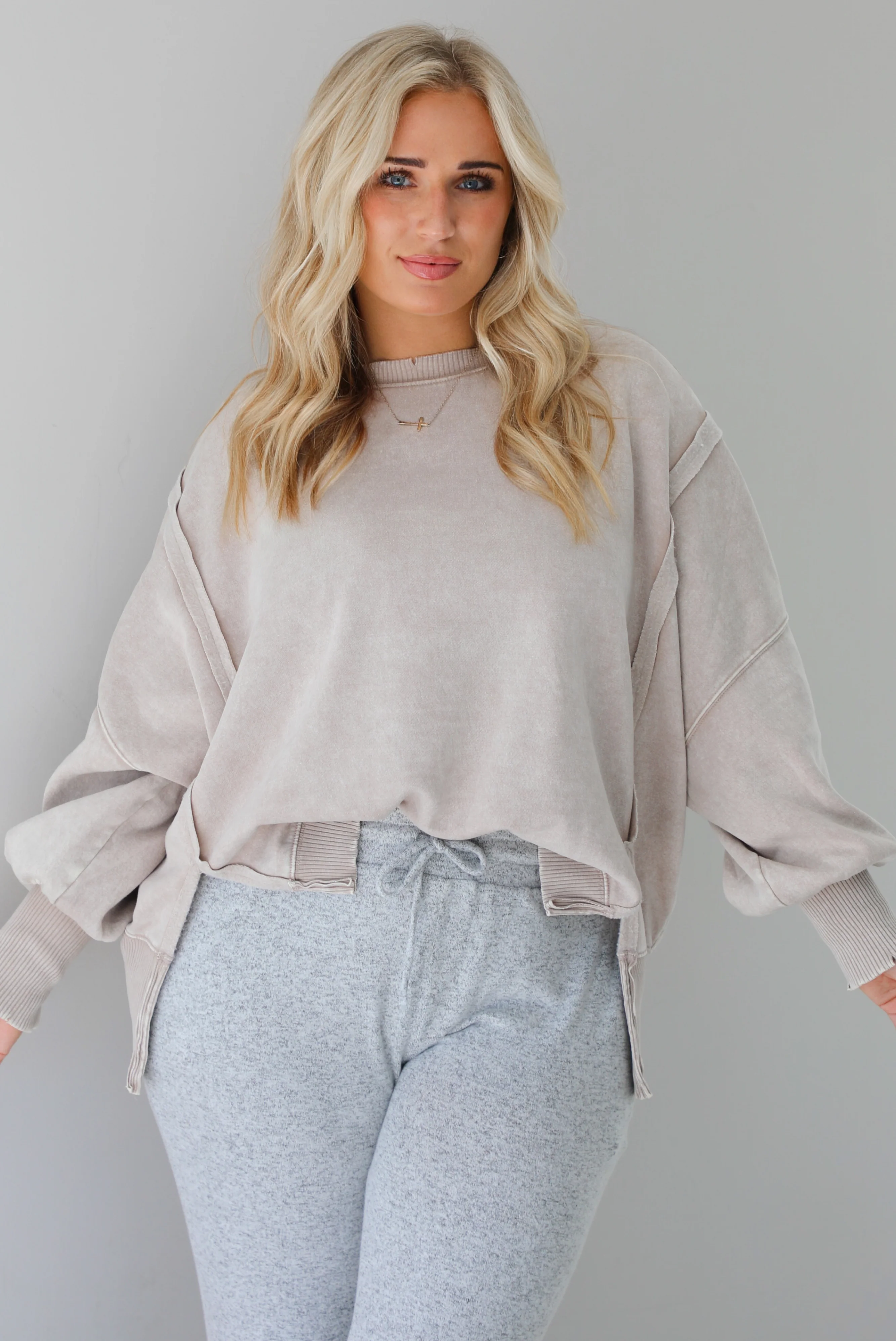 Simple Comforts Sweater: Sand - Image 4