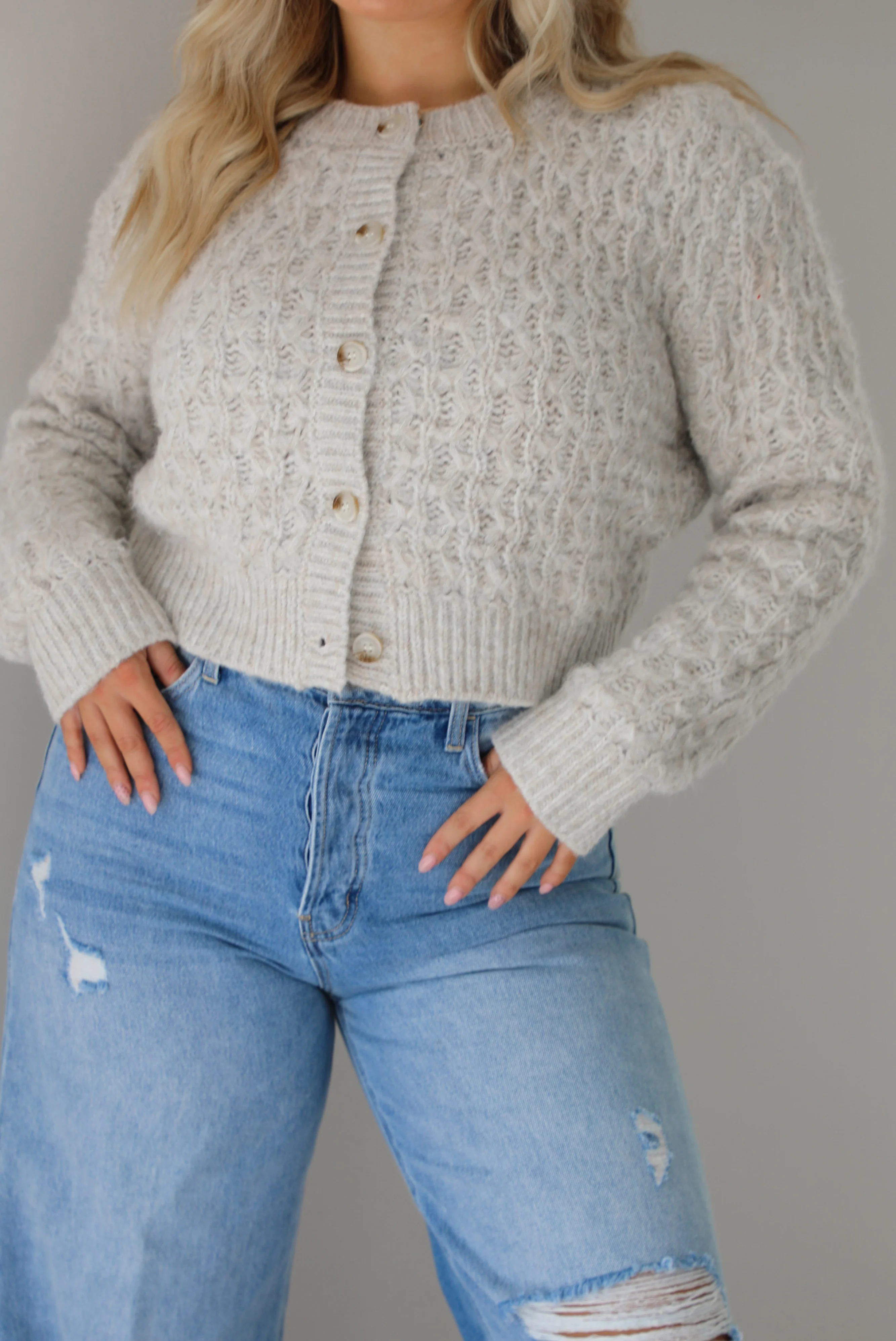 That's Enough Cardigan: Grey - Image 6