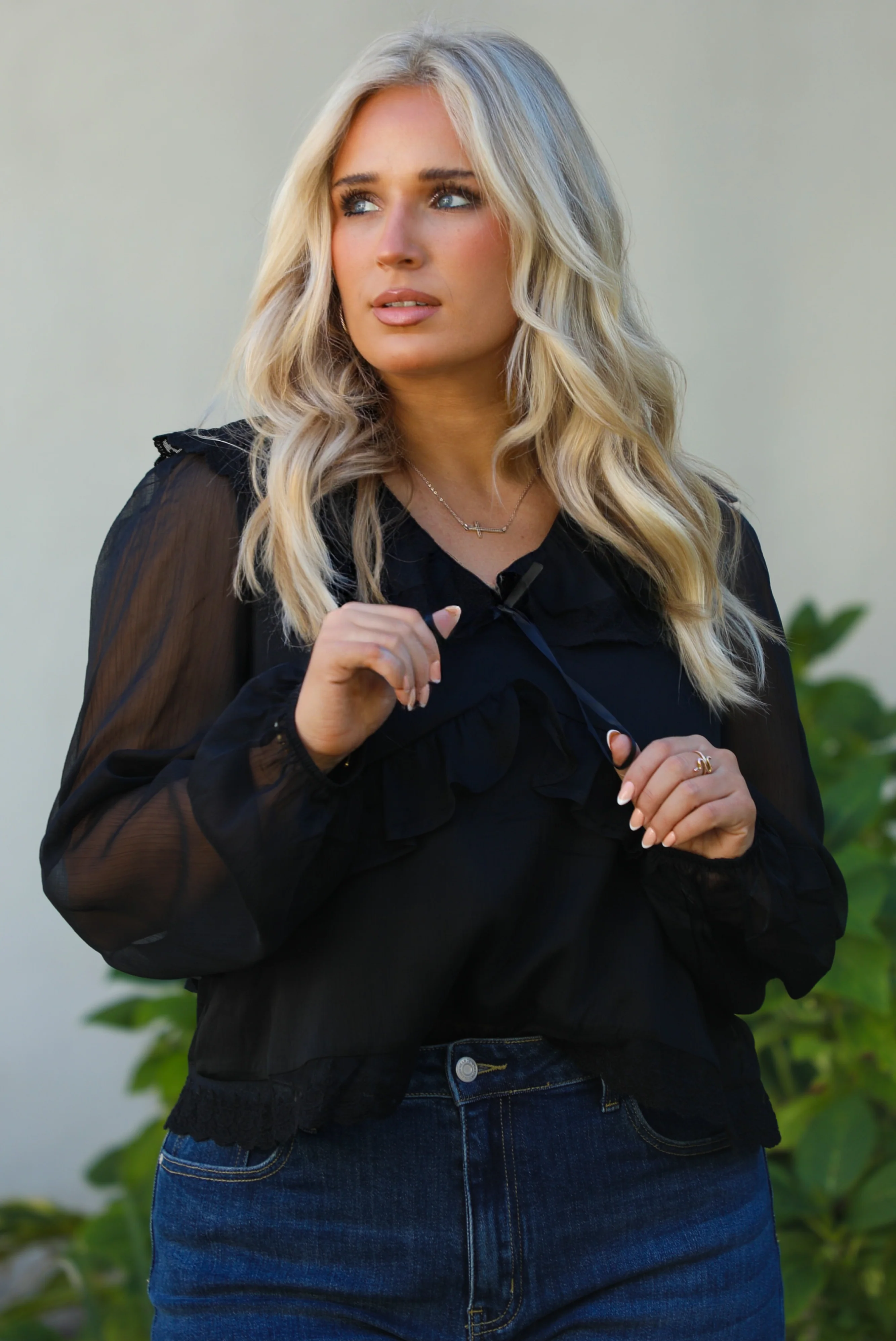 Thinking Of You Top: Black - Image 3