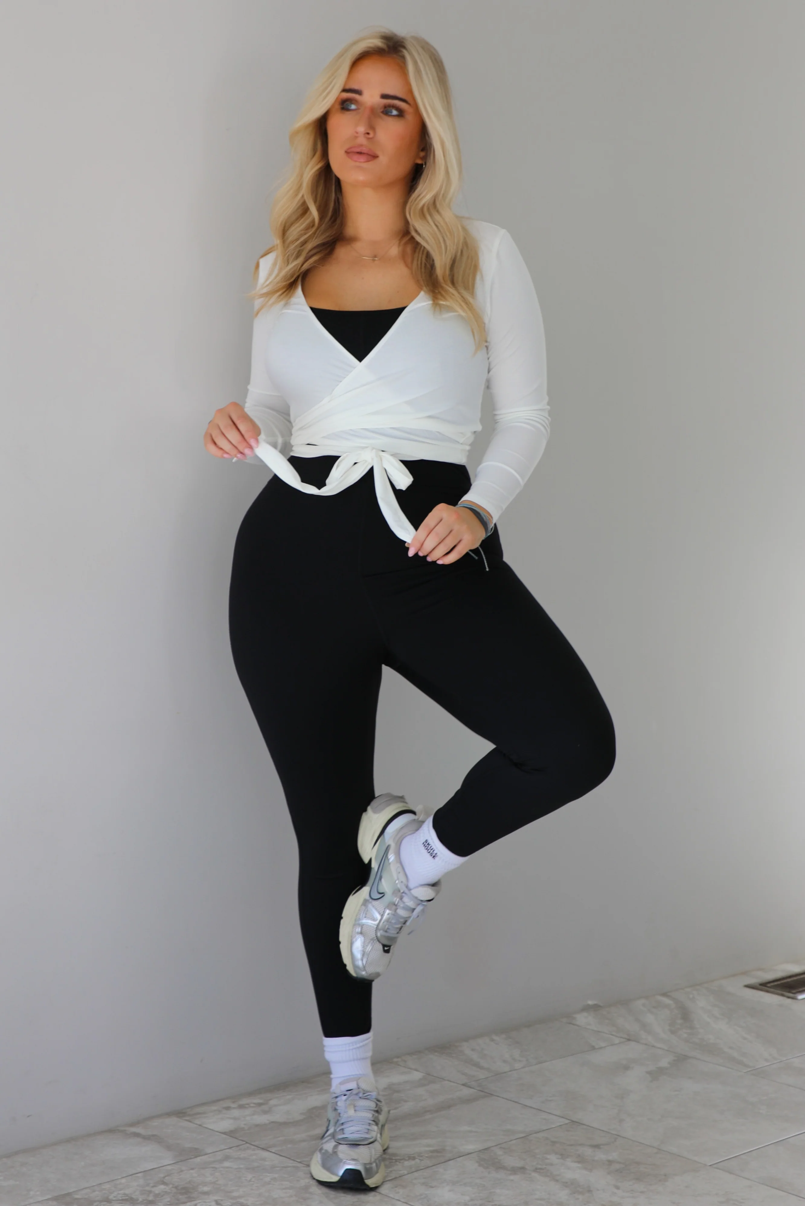 To The Ballet Wrap Top: White - Image 3
